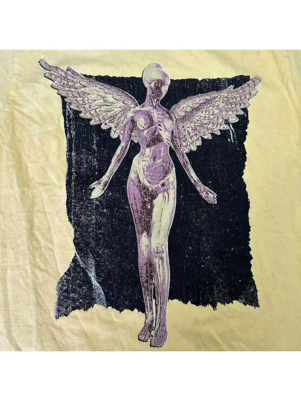 NIRVANA In Utero Yellow Angel Tee - Small